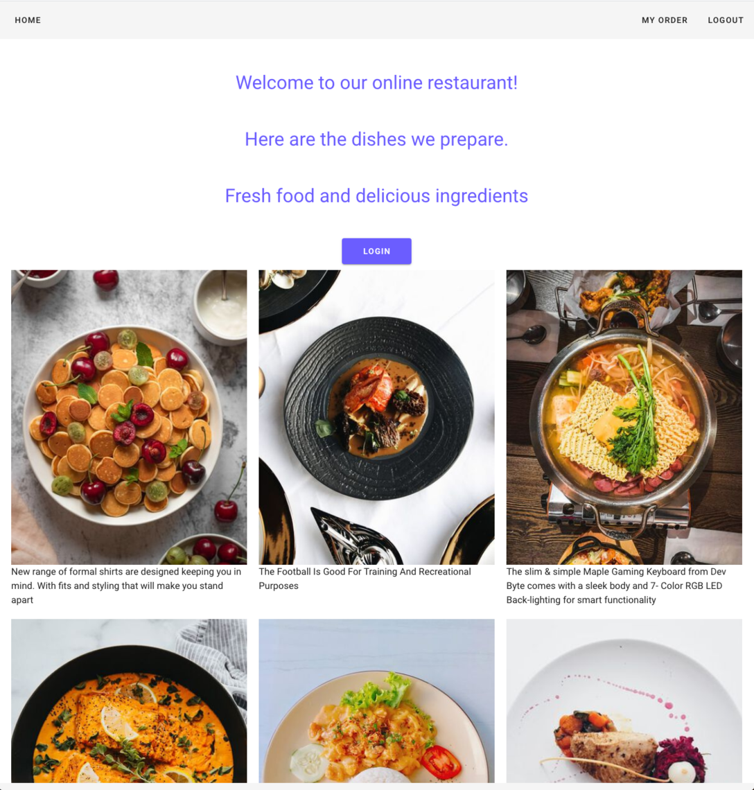 restaurant order preview in CMS