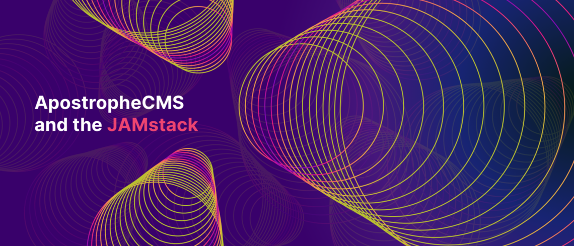 Apostrophe cms Jamstack banner
