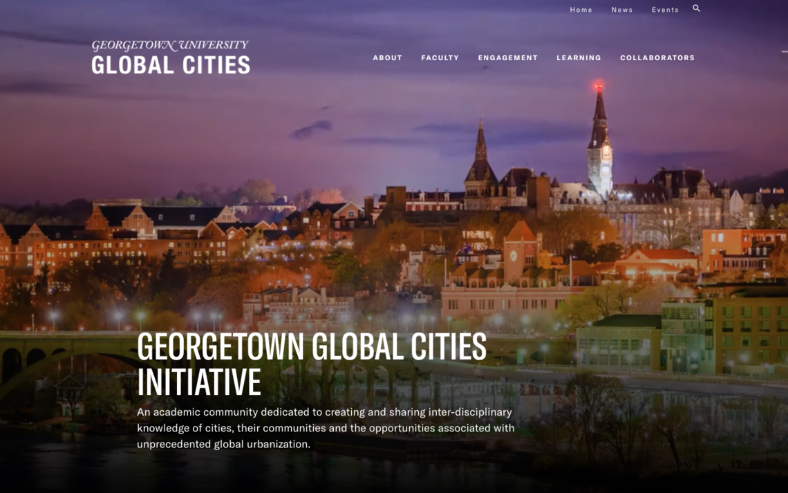 Georgetown University Global Cities higher education cms website
