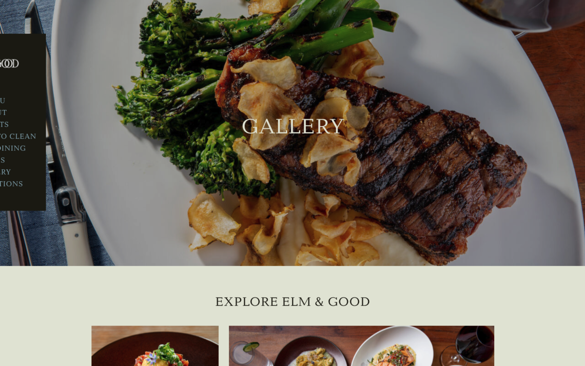 Elm & Good restaurant website