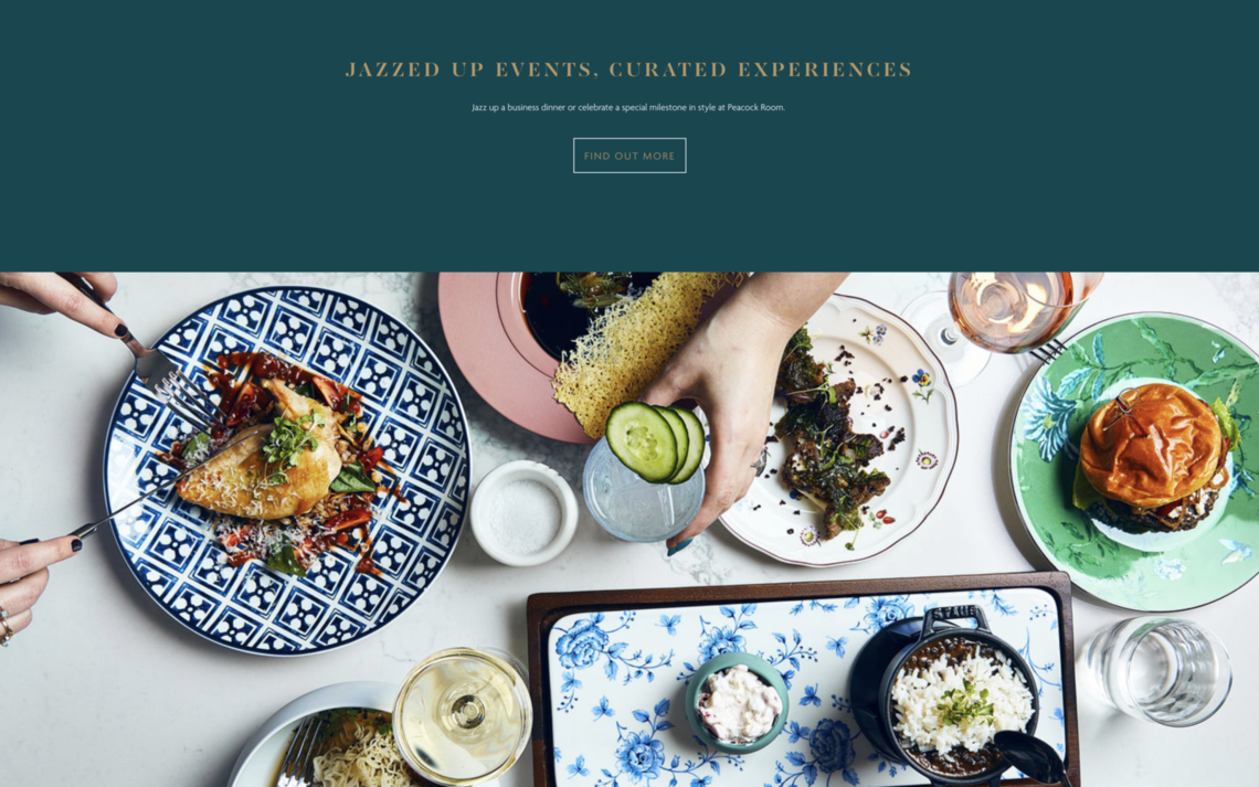 Peacock Room restaurant website