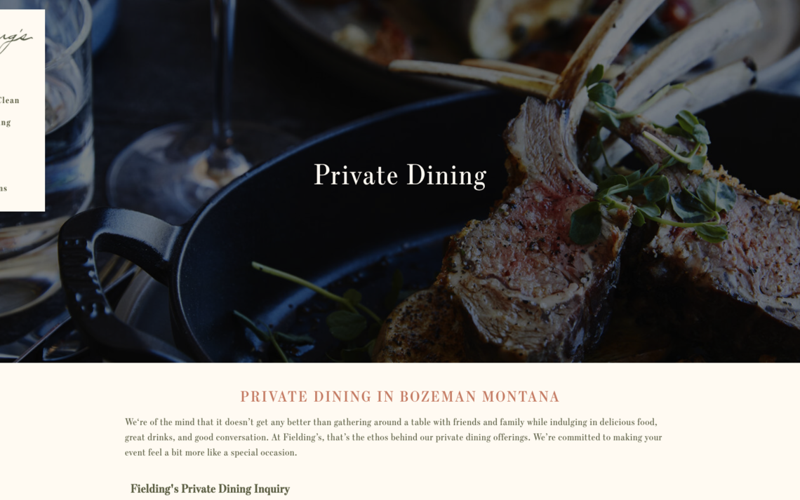 Fielding's restaurant website