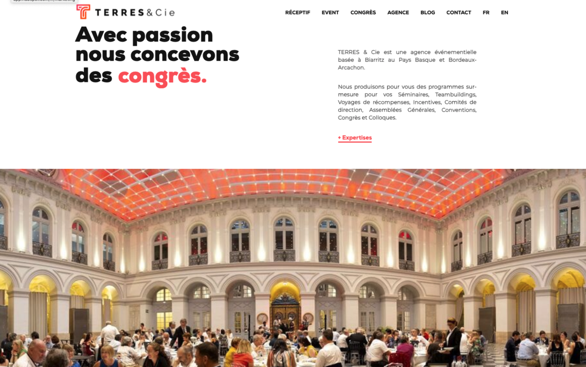 terres cie events cms website