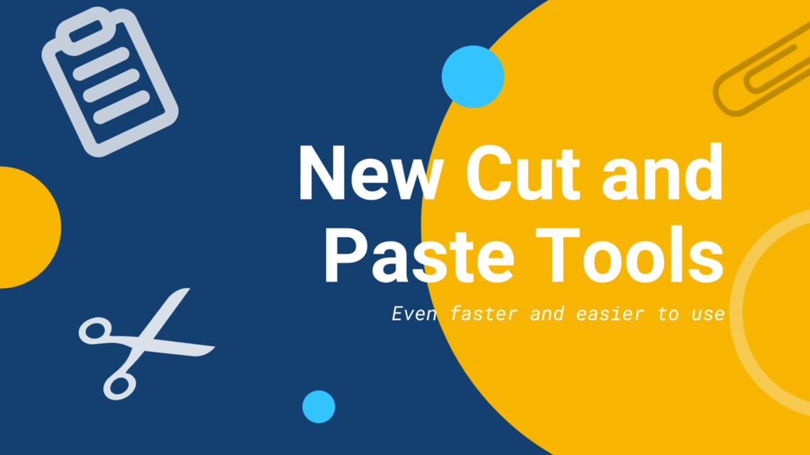 Cut and Paste tools header