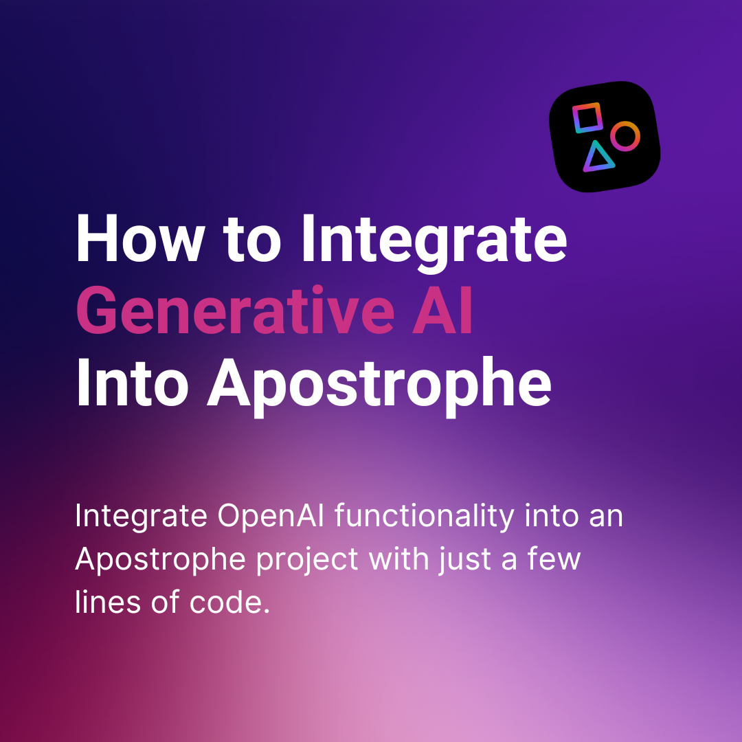 How To Generative AI in Apostrophe CMS