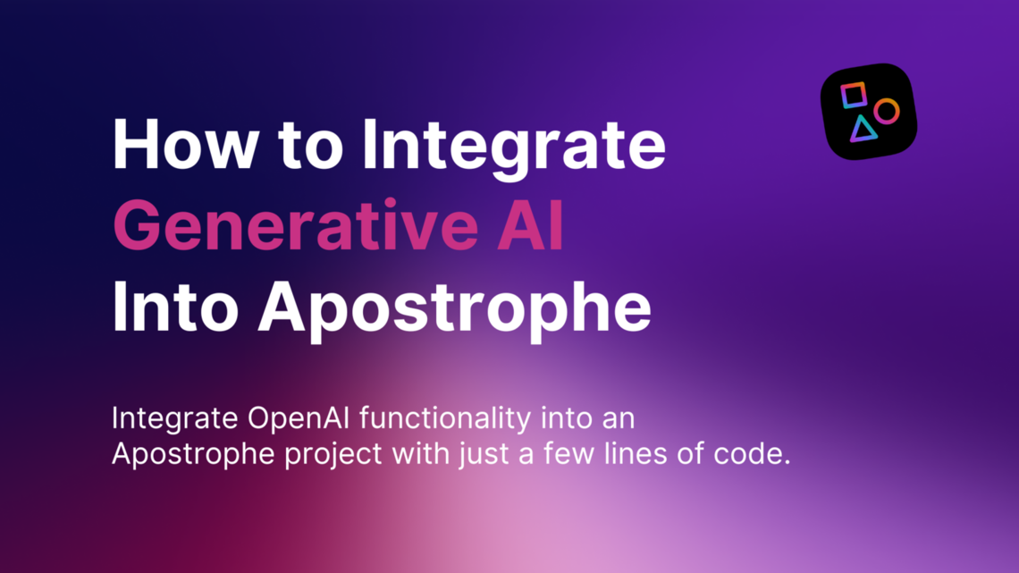Generative AI in Apostrophe CMS
