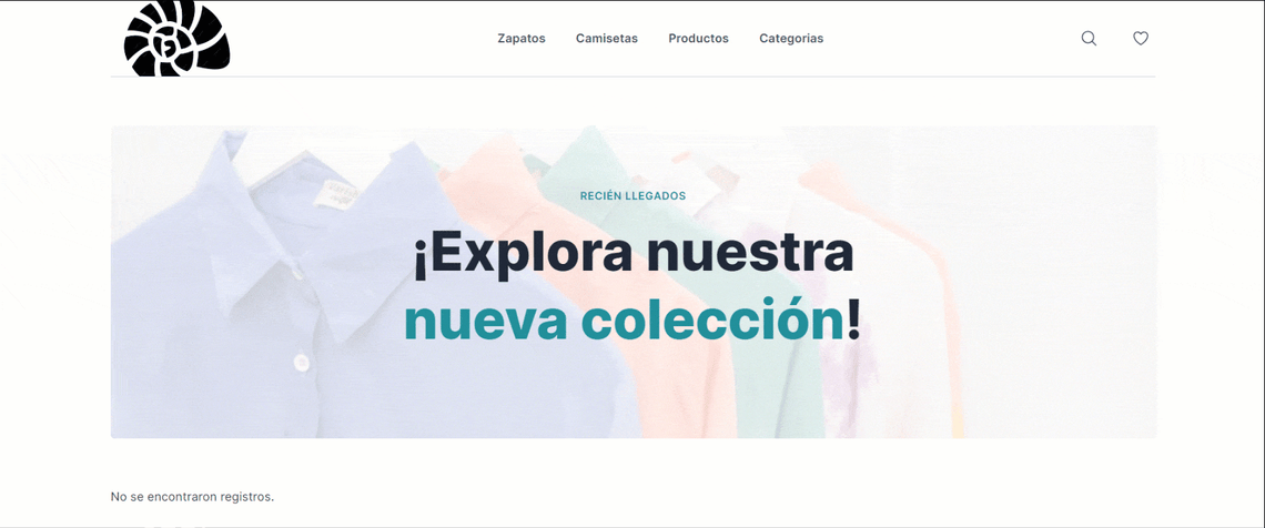An example of scrolling through the ecommerce page after translating it to spanish.