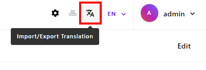 ApostropheCMS admin-bar import/export translations menu item