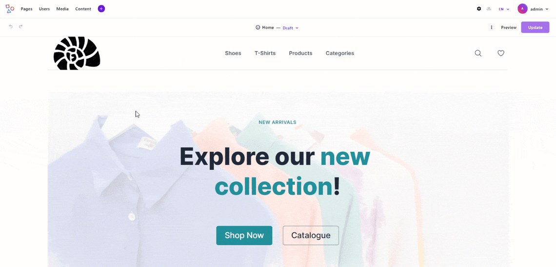 Electing to localize a page from the page manager