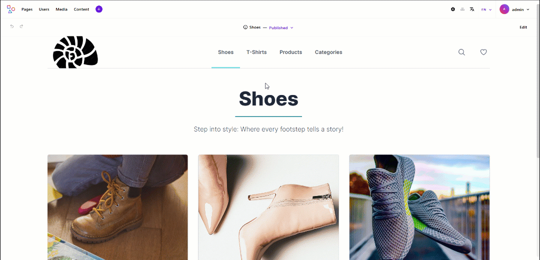 You can easily preview you content as users will see it.